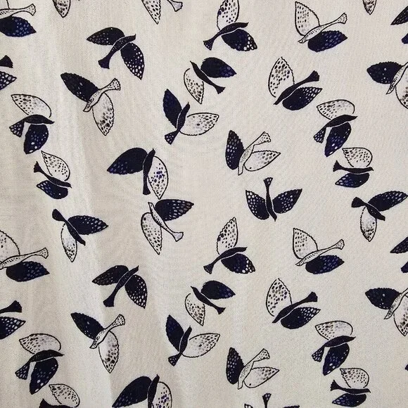 Old Navy White and Dark Blue Bird Pattern Sun Dress - Picture 5 of 5